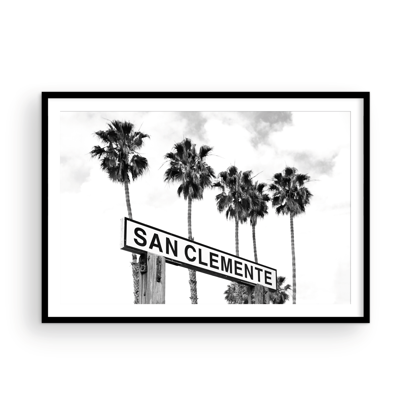 San Clemente Sign, Two: Monochrome