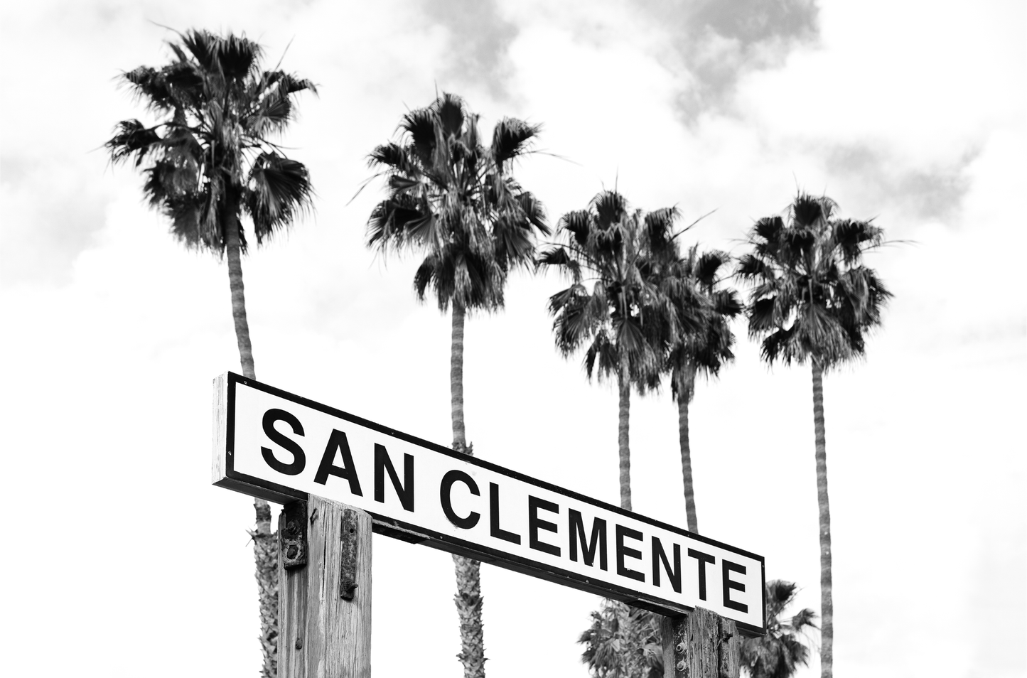 San Clemente Sign, Two: Monochrome