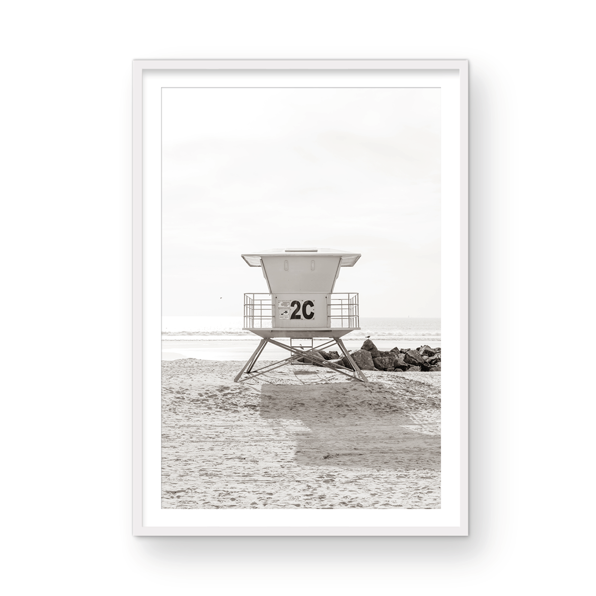 Coronado Lifeguard, Two: Monochrome