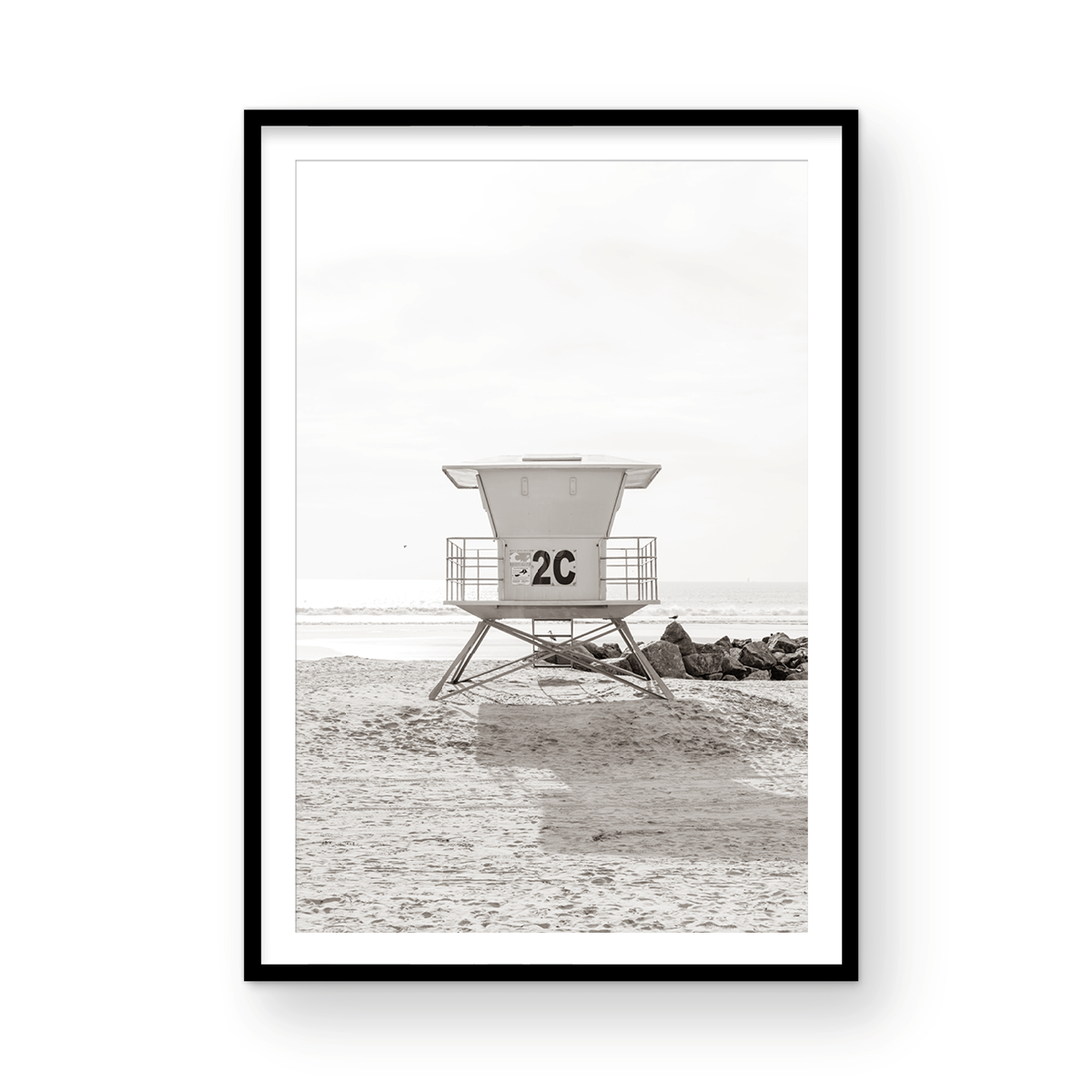 Coronado Lifeguard, Two: Monochrome