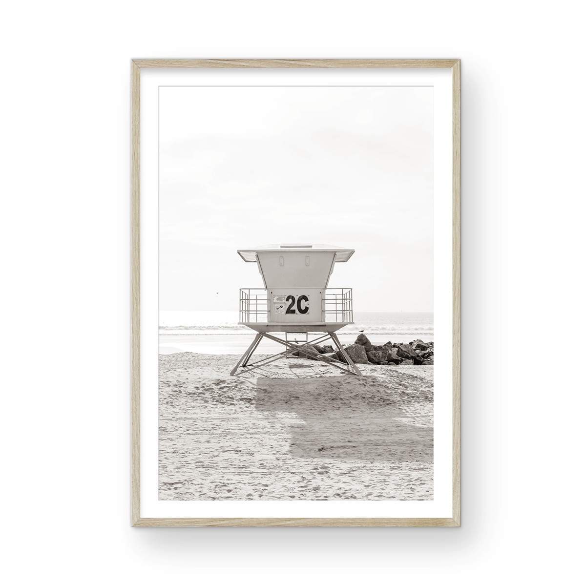 Coronado Lifeguard, Two: Monochrome