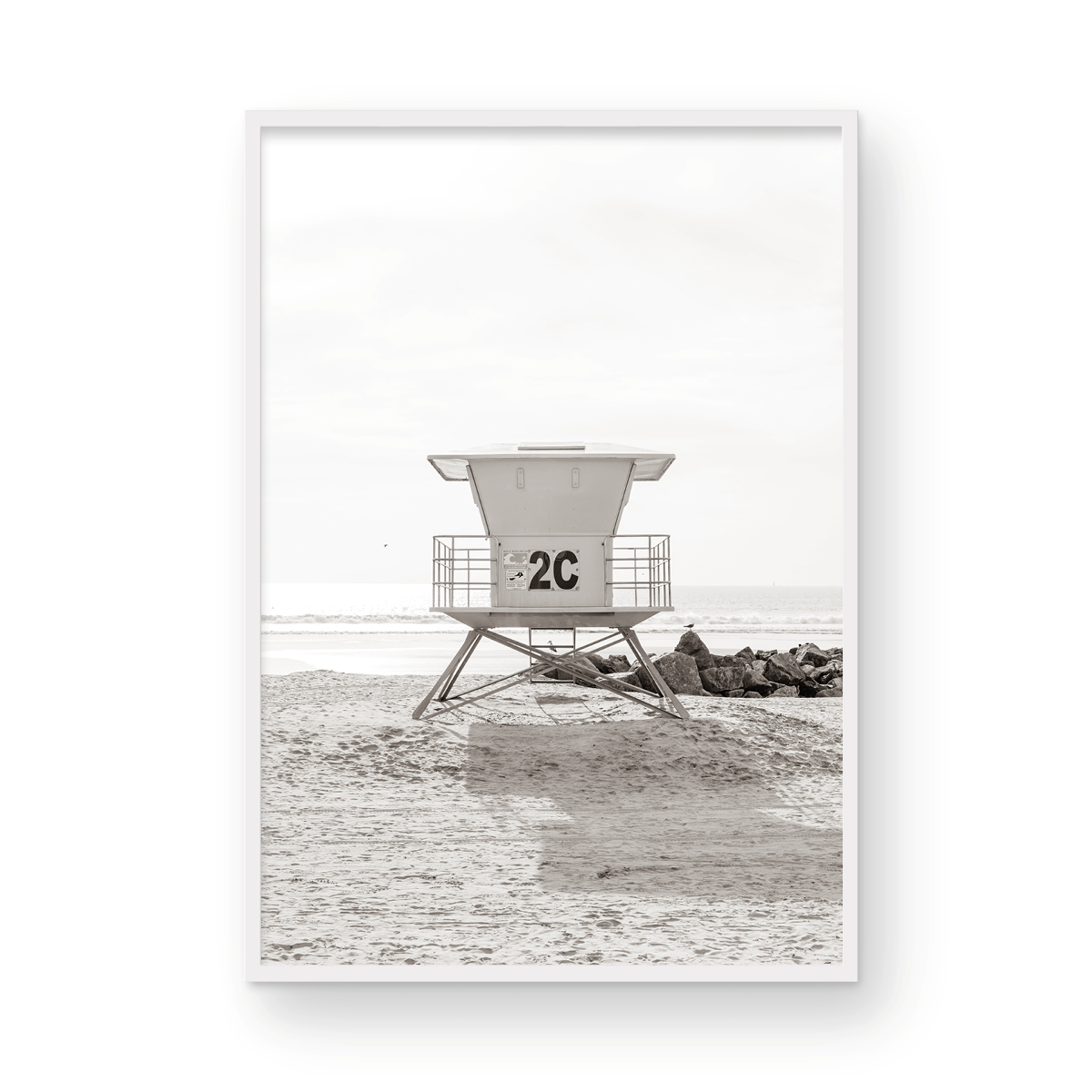 Coronado Lifeguard, Two: Monochrome