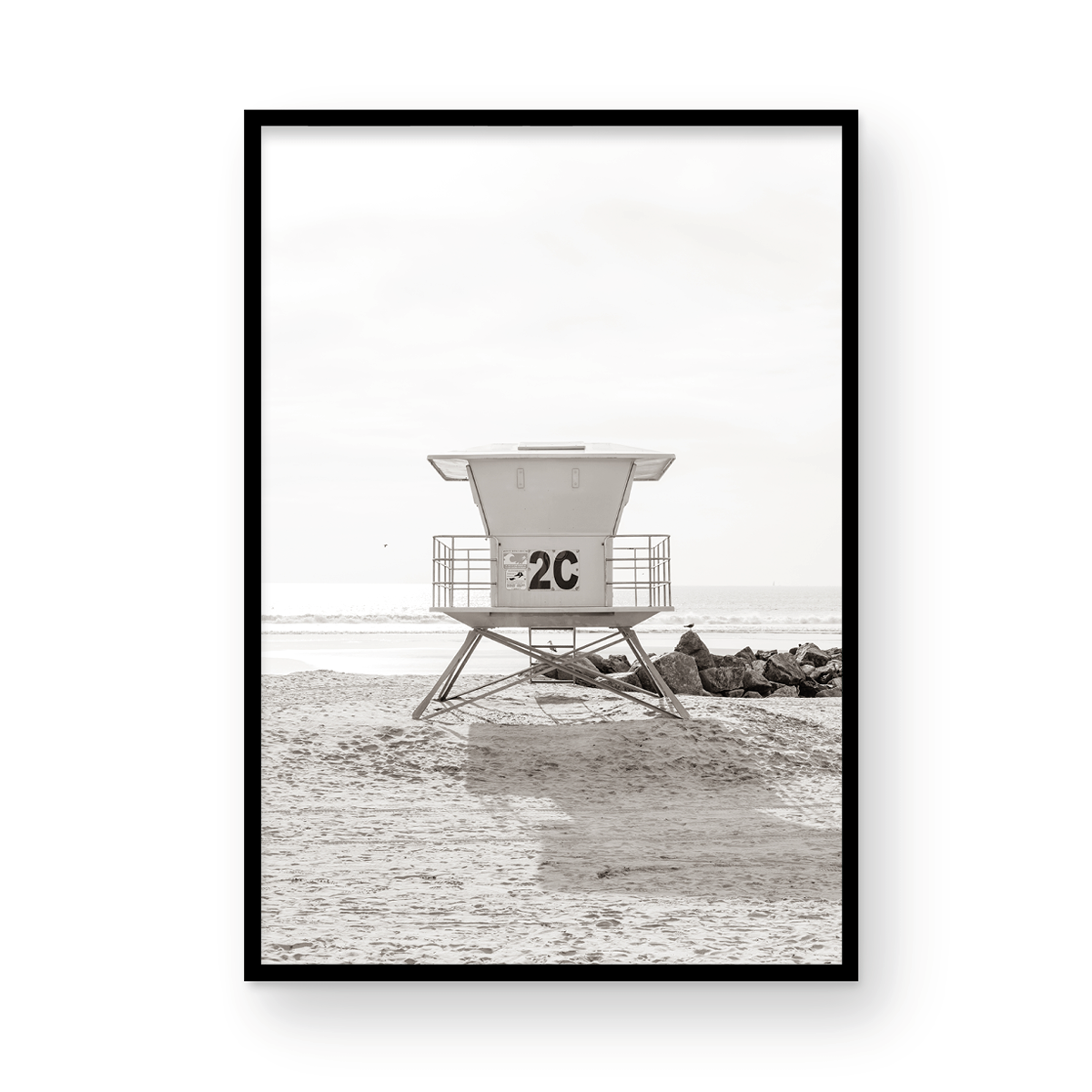 Coronado Lifeguard, Two: Monochrome