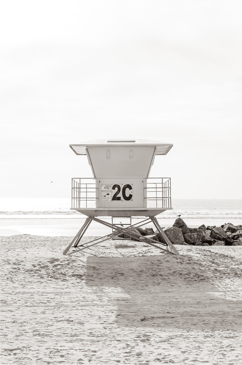 Coronado Lifeguard, Two: Monochrome