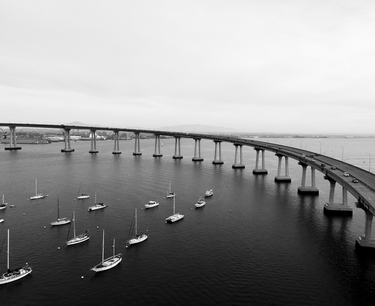 Coronado Bridge, Three: Monochrome