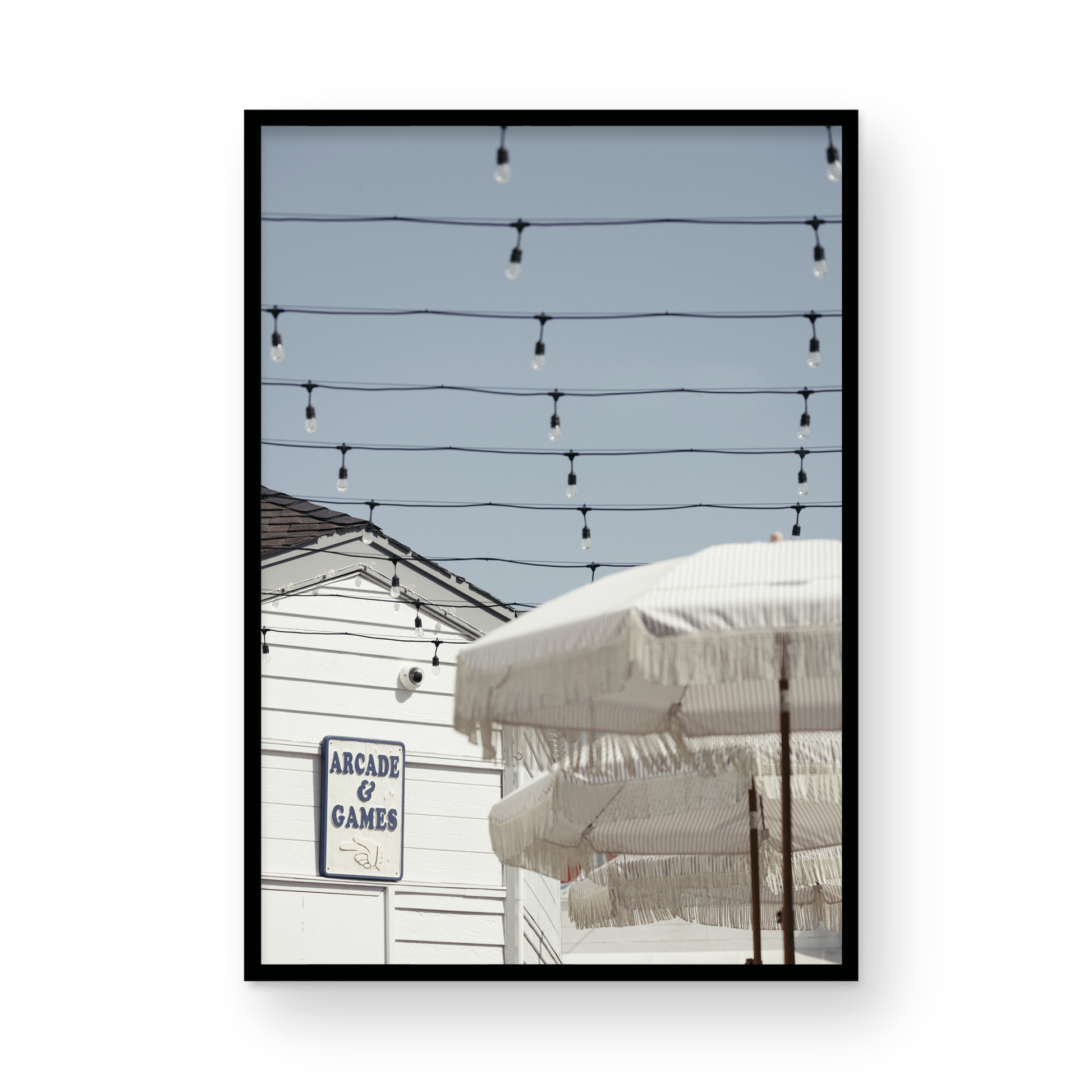 Framed Newport Beach Fun Zone fine art print by Sharon Williams