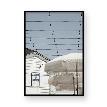 Framed Newport Beach Fun Zone fine art print by Sharon Williams
