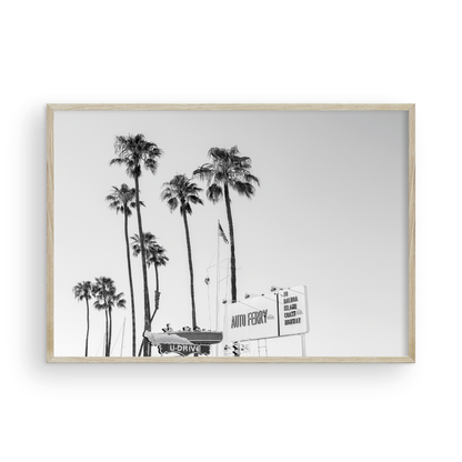 Newport Beach amusement waterfront black and white wall art by Sharon Williams