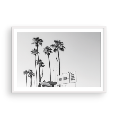 Black and white fine art photograph of the Fun Zone in Newport Beach, California by Sharon Williams