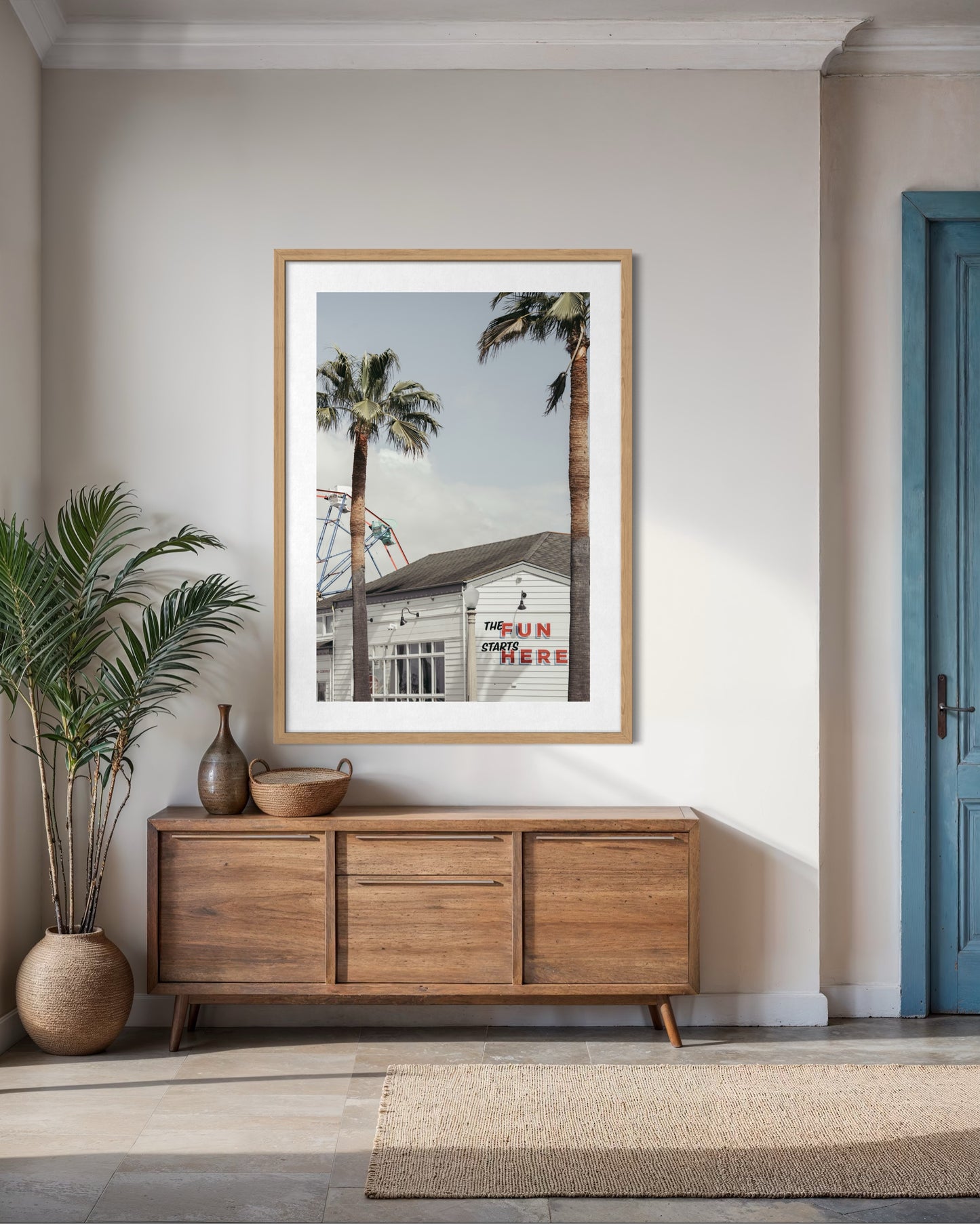 Newport Beach waterfront wall art featuring the Fun Zone by Sharon Williams