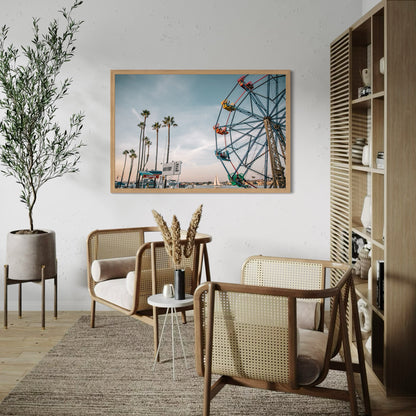 Newport Beach waterfront wall art featuring the Fun Zone by Sharon Williams