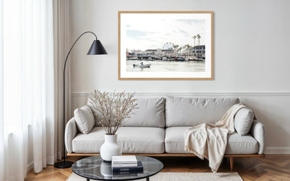 Framed Newport Beach Fun Zone fine art print by Sharon Williams