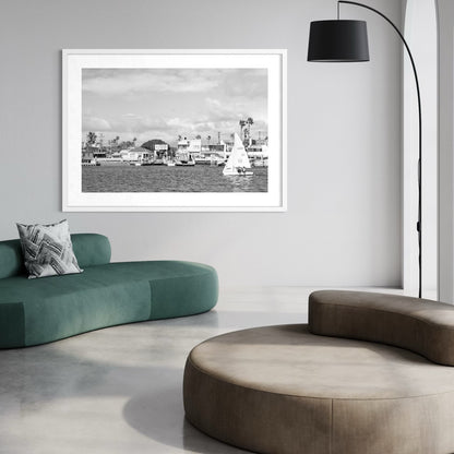 Newport Beach coastal wall art featuring Balboa Island by Sharon Williams